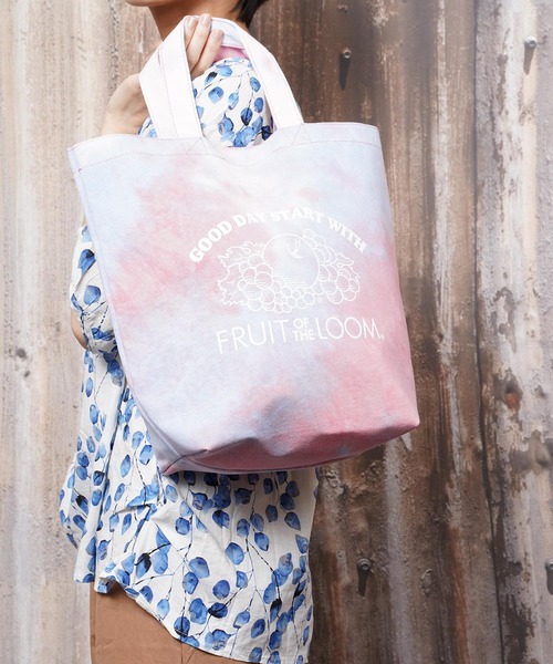 FRUIT OF THE LOOM(フルーツオブザルーム)の「FRUIT OF THE LOOM UNEVEN DYE TOTE(GL)(トートバッグ・レディース・オレンジ/グリーン/ブルー・FREE)」の3枚目の写真