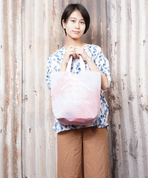 FRUIT OF THE LOOM(フルーツオブザルーム)の「FRUIT OF THE LOOM UNEVEN DYE TOTE(GL)(トートバッグ・レディース・オレンジ/グリーン/ブルー・FREE)」の8枚目の写真