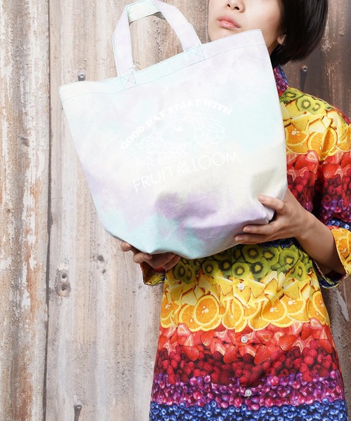 FRUIT OF THE LOOM(フルーツオブザルーム)の「FRUIT OF THE LOOM UNEVEN DYE TOTE(GL)(トートバッグ・レディース・オレンジ/グリーン/ブルー・FREE)」の22枚目の写真