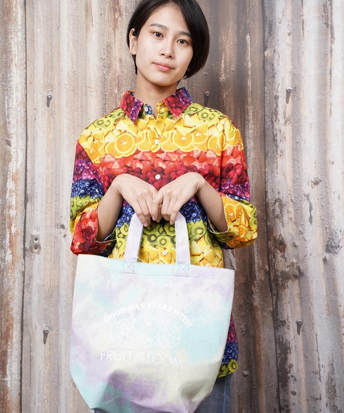 FRUIT OF THE LOOM(フルーツオブザルーム)の「FRUIT OF THE LOOM UNEVEN DYE TOTE(GL)(トートバッグ・レディース・オレンジ/グリーン/ブルー・FREE)」の17枚目の写真