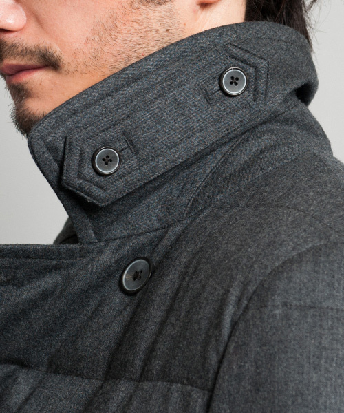 green label relaxing（グリーンレーベルリラクシング）の「□FLANO ダウン ピーコート（ダウンジャケット/コート・メンズ・ネイビー/グレー・LARGE/SMALL/X-LARGE/MEDIUM）」の10枚目の写真