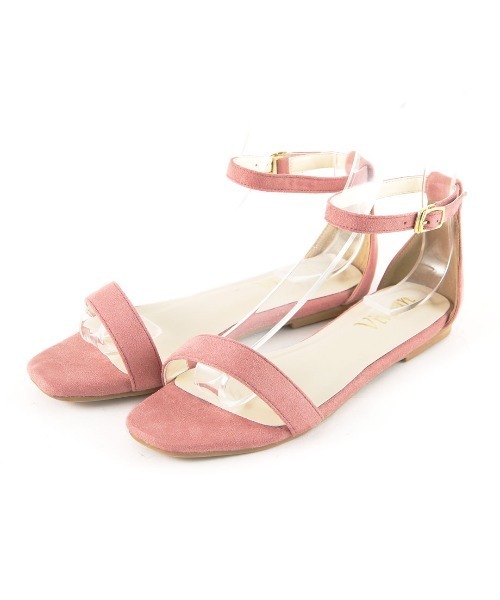 minky me!（ミンキーミー）の「スクエアトゥネックベルトフラットサンダル（サンダル・レディース・E/ブラック×グリーン/シルバー×スモーキークォーツ/スモークグレー/ブラック系その他2/D/パイソン/ブラック系その他3/ペールイエロー/ピンク系その他3/ライトパープル/ブルー系その他3・M/LL/S/L/XL/SS）」の14枚目の写真