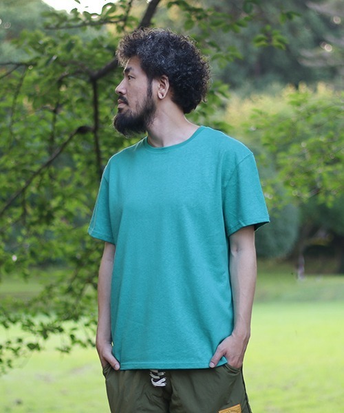 NATAL DESIGN（ネイタルデザイン）の「【ネイタルデザイン】CREW NECK HEMP TEE HEAVY 3 / クルーネックヘンプティーヘヴィ 3（Tシャツ/カットソー・メンズ・オフホワイト/ダークオリーブ/ピンク系その他2/ブルー系その他/ベージュ系その他2/ホワイト/ブルー系その他2/ブラック/ブルー系その他3・MEDIUM/X-LARGE/XXX-LARGE/LARGE/SMALL/XX-LARGE）」の7枚目の写真