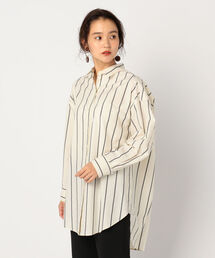 ボリュームロングシャツ