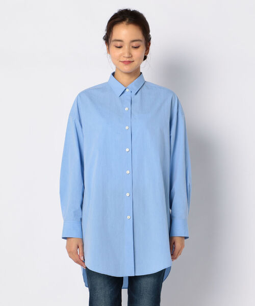 NOLLEY’S(ノーリーズ)の「ボリュームロングシャツ(シャツ/ブラウス・レディース・ホワイト/サックスブルー/ホワイト系その他5/ブルー系その他3・FREE)」の6枚目の写真