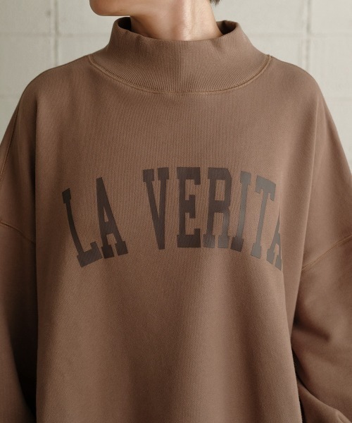 Bab（バブ）の「【WEB限定】カレッジロゴスウェットビッグシルエットプルオーバー（スウェット・レディース・ブラック/チャコールグレー/モカ/グリーン・FREE）」の16枚目の写真