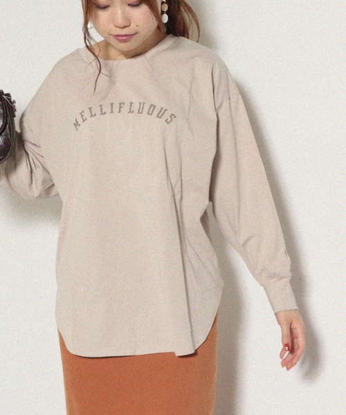 Cheek(チーク)の「MELLIFLUOUSプリントBIGロングTシャツ(Tシャツ/カットソー・レディース・アイボリー/オフホワイト/チャコールグレー・MEDIUM)」の17枚目の写真