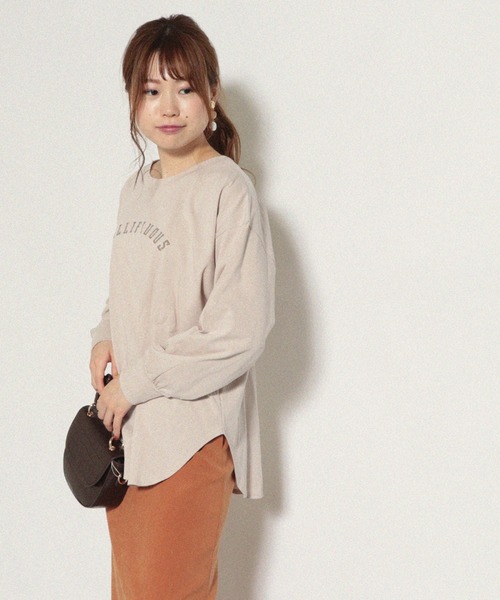 Cheek(チーク)の「MELLIFLUOUSプリントBIGロングTシャツ(Tシャツ/カットソー・レディース・アイボリー/オフホワイト/チャコールグレー・MEDIUM)」の20枚目の写真