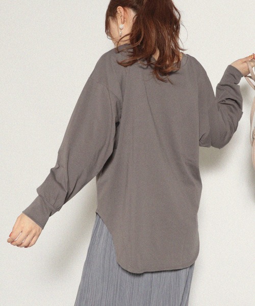 Cheek(チーク)の「MELLIFLUOUSプリントBIGロングTシャツ(Tシャツ/カットソー・レディース・アイボリー/オフホワイト/チャコールグレー・MEDIUM)」の18枚目の写真