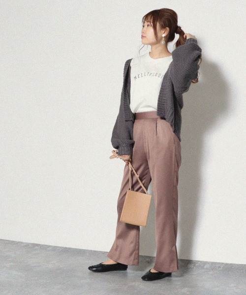 Cheek(チーク)の「MELLIFLUOUSプリントBIGロングTシャツ(Tシャツ/カットソー・レディース・アイボリー/オフホワイト/チャコールグレー・MEDIUM)」の9枚目の写真