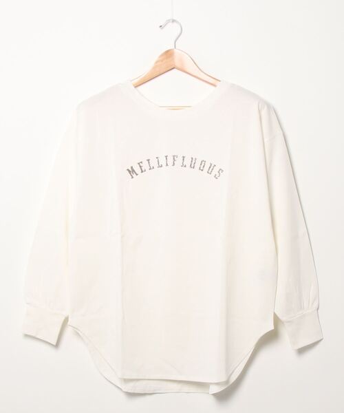 Cheek(チーク)の「MELLIFLUOUSプリントBIGロングTシャツ(Tシャツ/カットソー・レディース・アイボリー/オフホワイト/チャコールグレー・MEDIUM)」の7枚目の写真
