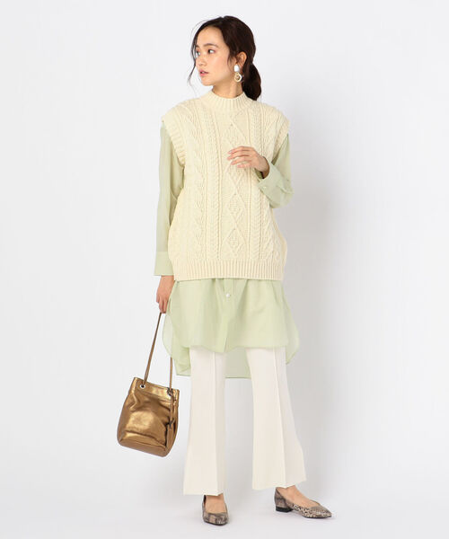 NOLLEY’S(ノーリーズ)の「ストレッチポンチフレアパンツ(その他パンツ・レディース・ブラック/ベージュ/オフホワイト・36/38)」の12枚目の写真