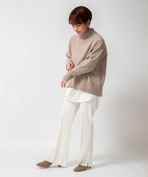 NOLLEY’S(ノーリーズ)の「ストレッチポンチフレアパンツ(その他パンツ・レディース・ブラック/ベージュ/オフホワイト・36/38)」の19枚目の写真