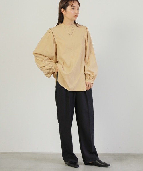 select MOCA(セレクトモカ)の「ノーカラ―ボリューム切替ブラウス(シャツ/ブラウス・レディース・ブラック/オフホワイト/ライトパープル/カーキ/ライトベージュ・FREE)」の21枚目の写真