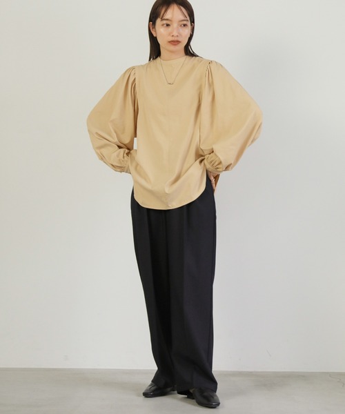 select MOCA(セレクトモカ)の「ノーカラ―ボリューム切替ブラウス(シャツ/ブラウス・レディース・ブラック/オフホワイト/ライトパープル/カーキ/ライトベージュ・FREE)」の20枚目の写真