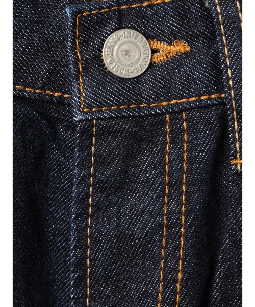 mizuiroind(ミズイロインド)の「mizuiro ind 4/5分丈デニム(デニムパンツ・レディース・ワンウォッシュ/ネイビー/ライトブルー・3/1/2/0)」の5枚目の写真