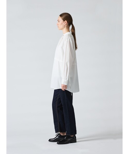 mizuiroind(ミズイロインド)の「mizuiro ind 4/5分丈デニム(デニムパンツ・レディース・ワンウォッシュ/ネイビー/ライトブルー・3/1/2/0)」の7枚目の写真