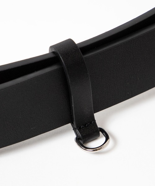 WEGO（ウィゴー）の「WEGO/スクエアバックルフェイクレザーベルト（ベルト・メンズ・ブラック・FREE）」の5枚目の写真