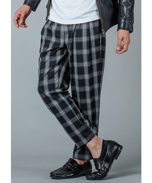 REGIEVO(レジエボ)の「REGIEVO シックなチェックパンツ ツータックストレッチ(その他パンツ・メンズ・グレー/グレー系その他/ブラック/ブラック系その他・M/L/S)」の3枚目の写真