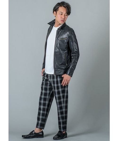 REGIEVO(レジエボ)の「REGIEVO シックなチェックパンツ ツータックストレッチ(その他パンツ・メンズ・グレー/グレー系その他/ブラック/ブラック系その他・M/L/S)」の6枚目の写真