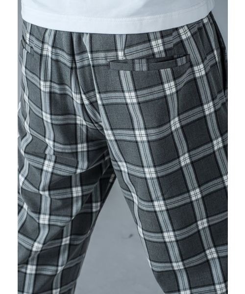 REGIEVO(レジエボ)の「REGIEVO シックなチェックパンツ ツータックストレッチ(その他パンツ・メンズ・グレー/グレー系その他/ブラック/ブラック系その他・M/L/S)」の9枚目の写真