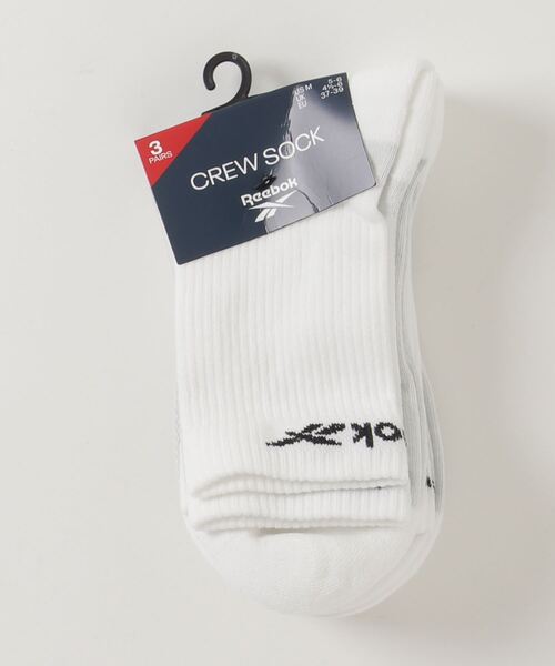 Reebok（リーボック）の「アクティブ ファウンデーション ミッドクルー ソックス 3足組 / Active Foundation Mid-Crew Socks 3 Pairs（ソックス/靴下・メンズ・ホワイト/ブラック・MEDIUM/X-LARGE/LARGE/SMALL）」の6枚目の写真