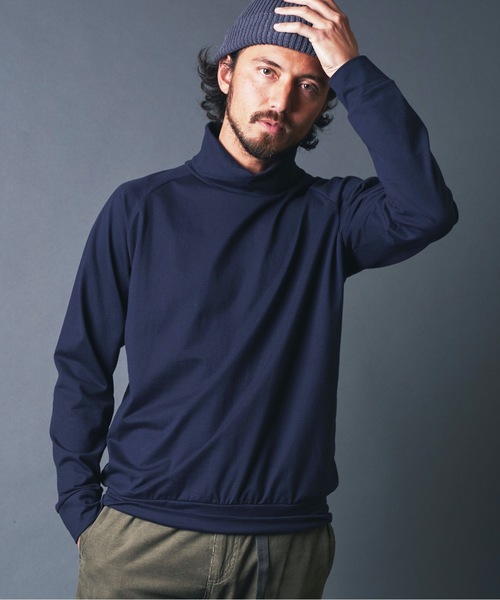 Magine(マージン)の「SUPER HIGH GAUGE TURTLE/N L/S:スーパーハイゲージ コットン タートルネック ロングスリーブ(Tシャツ/カットソー・メンズ・ホワイト/ブラック/ベージュ/ネイビー・44/46/48)」の1枚目の写真
