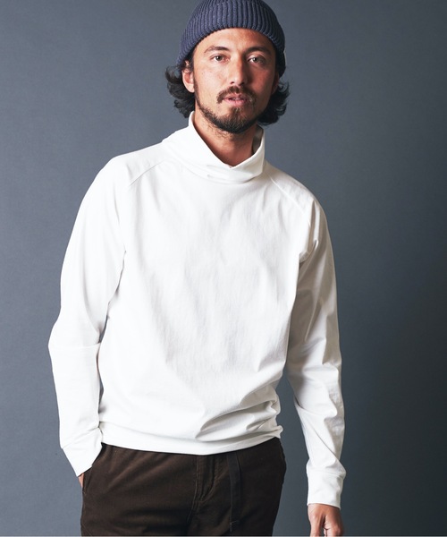 Magine(マージン)の「SUPER HIGH GAUGE TURTLE/N L/S:スーパーハイゲージ コットン タートルネック ロングスリーブ(Tシャツ/カットソー・メンズ・ホワイト/ブラック/ベージュ/ネイビー・44/46/48)」の2枚目の写真