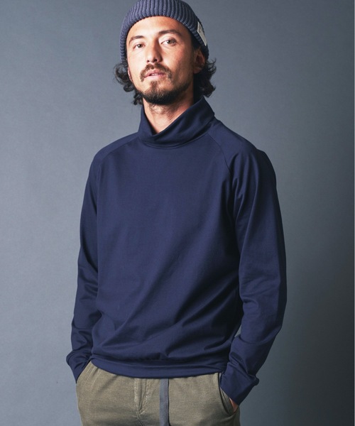 Magine(マージン)の「SUPER HIGH GAUGE TURTLE/N L/S:スーパーハイゲージ コットン タートルネック ロングスリーブ(Tシャツ/カットソー・メンズ・ホワイト/ブラック/ベージュ/ネイビー・44/46/48)」の9枚目の写真