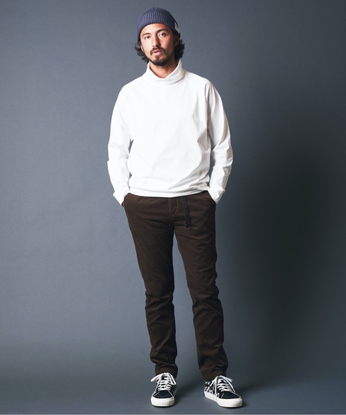Magine(マージン)の「SUPER HIGH GAUGE TURTLE/N L/S:スーパーハイゲージ コットン タートルネック ロングスリーブ(Tシャツ/カットソー・メンズ・ホワイト/ブラック/ベージュ/ネイビー・44/46/48)」の6枚目の写真