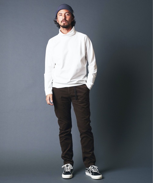 Magine(マージン)の「SUPER HIGH GAUGE TURTLE/N L/S:スーパーハイゲージ コットン タートルネック ロングスリーブ(Tシャツ/カットソー・メンズ・ホワイト/ブラック/ベージュ/ネイビー・44/46/48)」の13枚目の写真