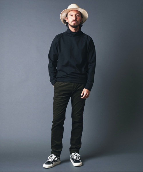 Magine(マージン)の「SUPER HIGH GAUGE TURTLE/N L/S:スーパーハイゲージ コットン タートルネック ロングスリーブ(Tシャツ/カットソー・メンズ・ホワイト/ブラック/ベージュ/ネイビー・44/46/48)」の10枚目の写真