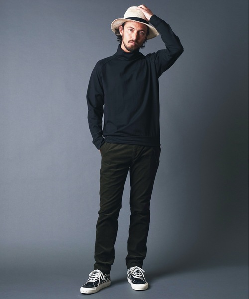 Magine(マージン)の「SUPER HIGH GAUGE TURTLE/N L/S:スーパーハイゲージ コットン タートルネック ロングスリーブ(Tシャツ/カットソー・メンズ・ホワイト/ブラック/ベージュ/ネイビー・44/46/48)」の17枚目の写真