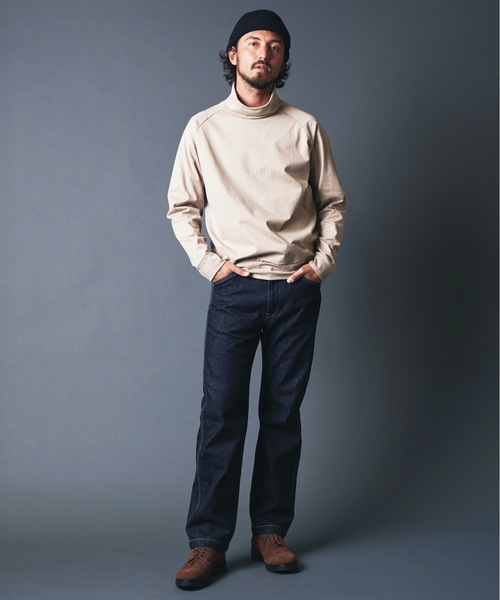 Magine(マージン)の「SUPER HIGH GAUGE TURTLE/N L/S:スーパーハイゲージ コットン タートルネック ロングスリーブ(Tシャツ/カットソー・メンズ・ホワイト/ブラック/ベージュ/ネイビー・44/46/48)」の21枚目の写真