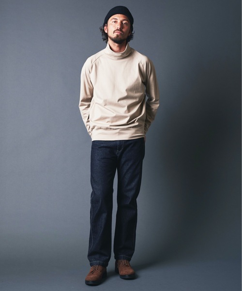 Magine(マージン)の「SUPER HIGH GAUGE TURTLE/N L/S:スーパーハイゲージ コットン タートルネック ロングスリーブ(Tシャツ/カットソー・メンズ・ホワイト/ブラック/ベージュ/ネイビー・44/46/48)」の14枚目の写真