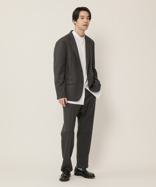 KASHIYAMA（カシヤマ）の「TECH-POLYESTER ストレッチノータックスリムテーパードパンツ（チノパンツ・メンズ・ブラック/ネイビー/ブラウン/グレー・マルチサイズ）」の14枚目の写真