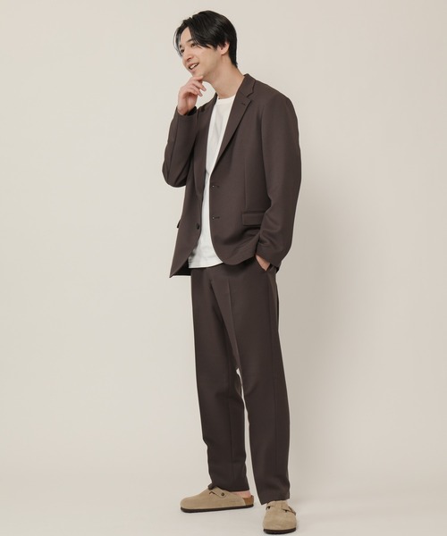 KASHIYAMA（カシヤマ）の「TECH-POLYESTER ストレッチノータックスリムテーパードパンツ（チノパンツ・メンズ・ブラック/ネイビー/ブラウン/グレー・マルチサイズ）」の20枚目の写真