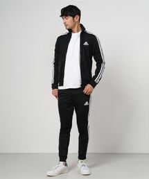 Big 3XL adidas エッセンシャルズ 3ストライプストラックスーツ紺 Big 3XL adidas エッセンシャルズ 3ストライプストラックスーツ