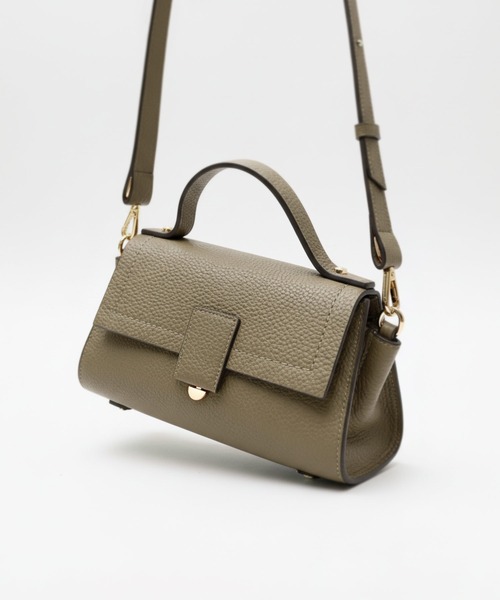 HALEINE（アレンヌ）の「[HALEINE]牛革レザーハンドバッグ（ハンドバッグ・レディース・ライトグレー/ブラック/チョコ/ピンクベージュ/レッド/ライトブラウン/アイボリー/グレー/キャメル・FREE）」の14枚目の写真