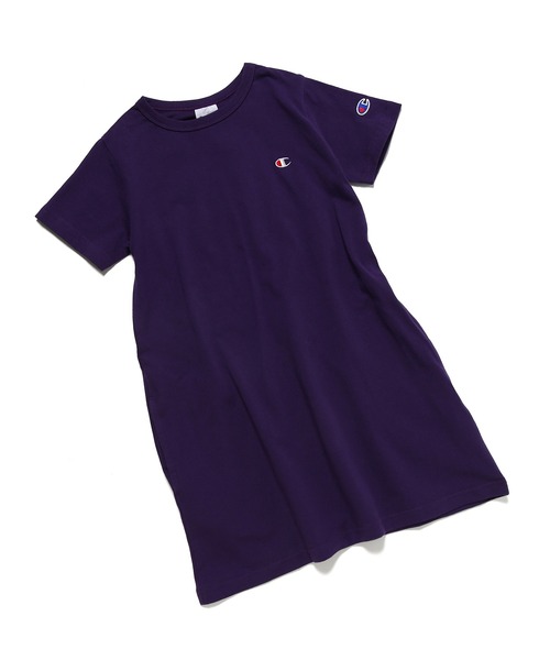 Champion(チャンピオン)の「【KIDS】【Champion】チュニックTシャツ(チュニック・キッズ・ベージュ/グレー/パープル/グリーン系その他・140/120/110/130)」の4枚目の写真
