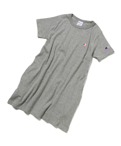 Champion(チャンピオン)の「【KIDS】【Champion】チュニックTシャツ(チュニック・キッズ・ベージュ/グレー/パープル/グリーン系その他・140/120/110/130)」の2枚目の写真