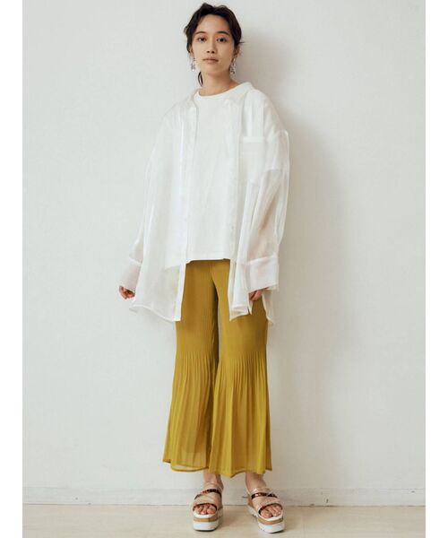 MURUA（ムルーア）の「ROSE Tシャツ（Tシャツ/カットソー・レディース・ホワイト/グレー・FREE）」の5枚目の写真