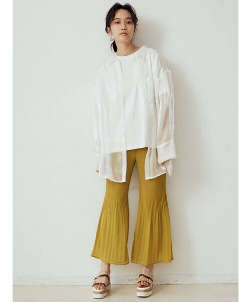 MURUA（ムルーア）の「ROSE Tシャツ（Tシャツ/カットソー・レディース・ホワイト/グレー・FREE）」の6枚目の写真