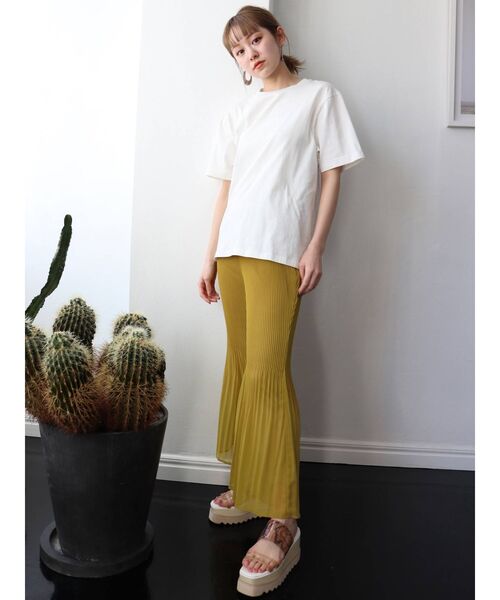 MURUA（ムルーア）の「ROSE Tシャツ（Tシャツ/カットソー・レディース・ホワイト/グレー・FREE）」の12枚目の写真