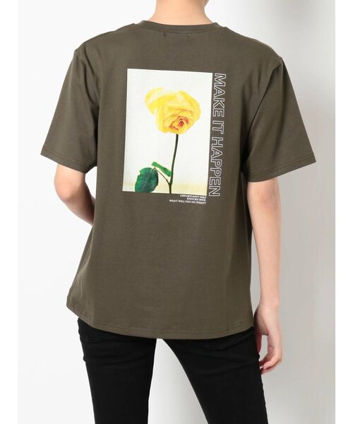 MURUA（ムルーア）の「ROSE Tシャツ（Tシャツ/カットソー・レディース・ホワイト/グレー・FREE）」の17枚目の写真