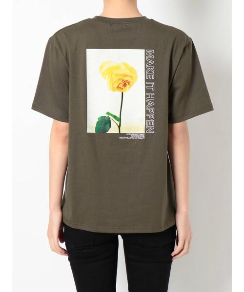 MURUA（ムルーア）の「ROSE Tシャツ（Tシャツ/カットソー・レディース・ホワイト/グレー・FREE）」の21枚目の写真