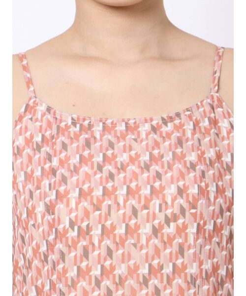 MERCURYDUO（マーキュリーデュオ）の「ジオメトリックロングキャミワンピース（ワンピース・レディース・グリーン/オレンジ・FREE）」の8枚目の写真