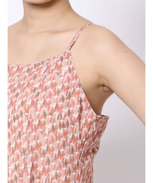 MERCURYDUO（マーキュリーデュオ）の「ジオメトリックロングキャミワンピース（ワンピース・レディース・グリーン/オレンジ・FREE）」の7枚目の写真