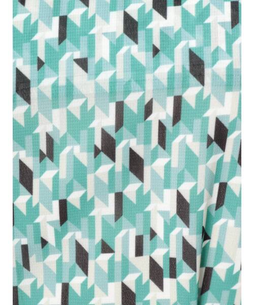 MERCURYDUO（マーキュリーデュオ）の「ジオメトリックロングキャミワンピース（ワンピース・レディース・グリーン/オレンジ・FREE）」の3枚目の写真