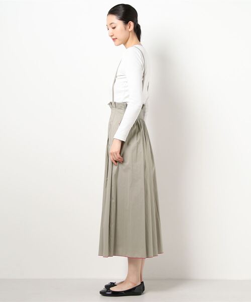 Q（キュー）の「ウエストマークサスペスカート（スカート・レディース・アイボリー/ライトグレー・MEDIUM）」の3枚目の写真